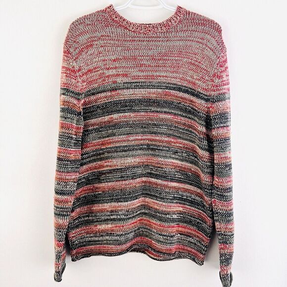 🎉Clearance🎉Express Red & Black Striped Tight Knit Stretchy Sweater ~ Medium - Picture 1 of 6